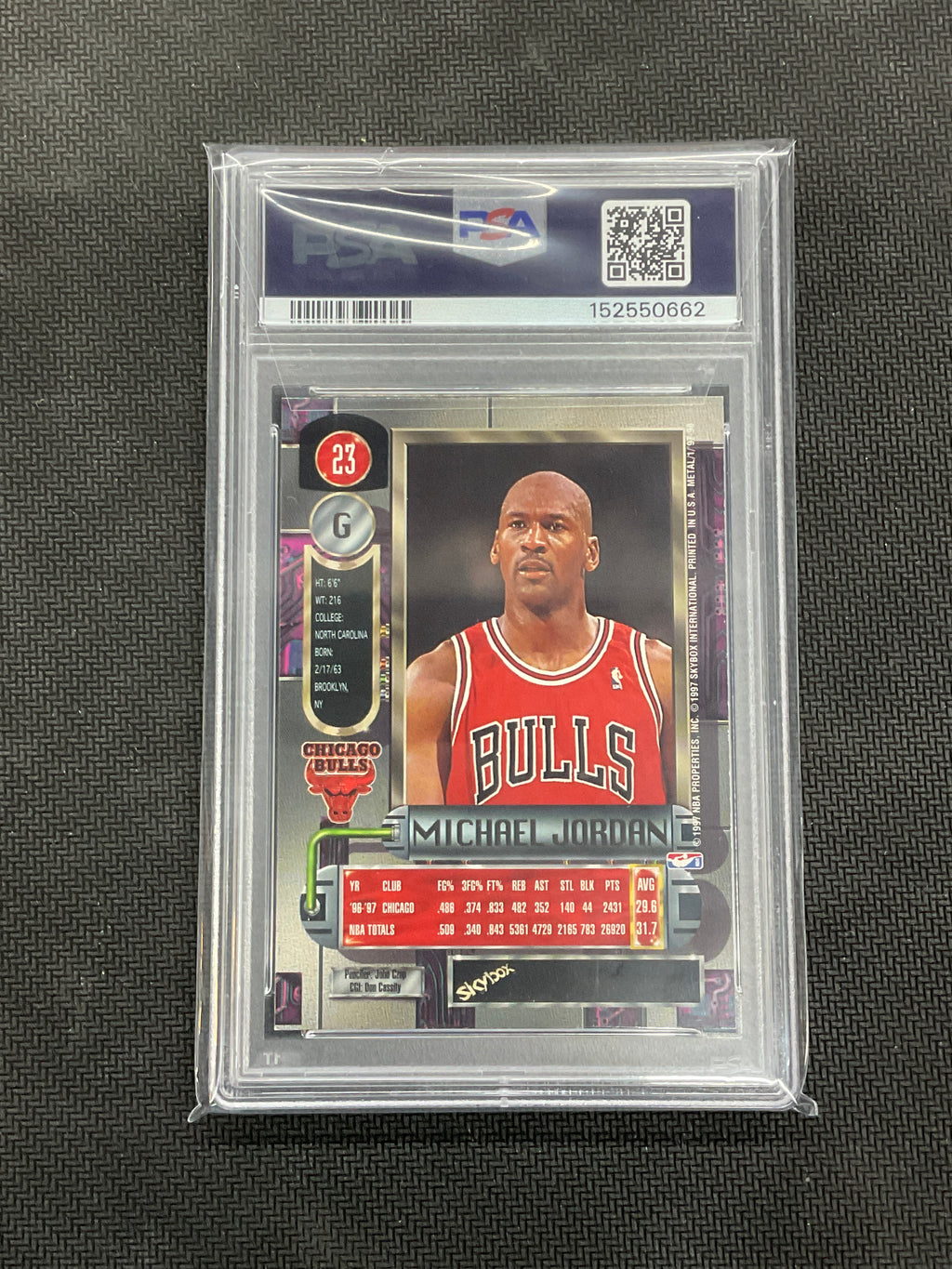 1997 Metal Universe Michael Jordan #23 PSA 7