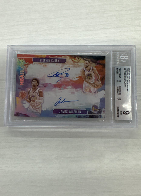 2020 Hoops Art Wiseman Stephen Curry Auto BGS 9