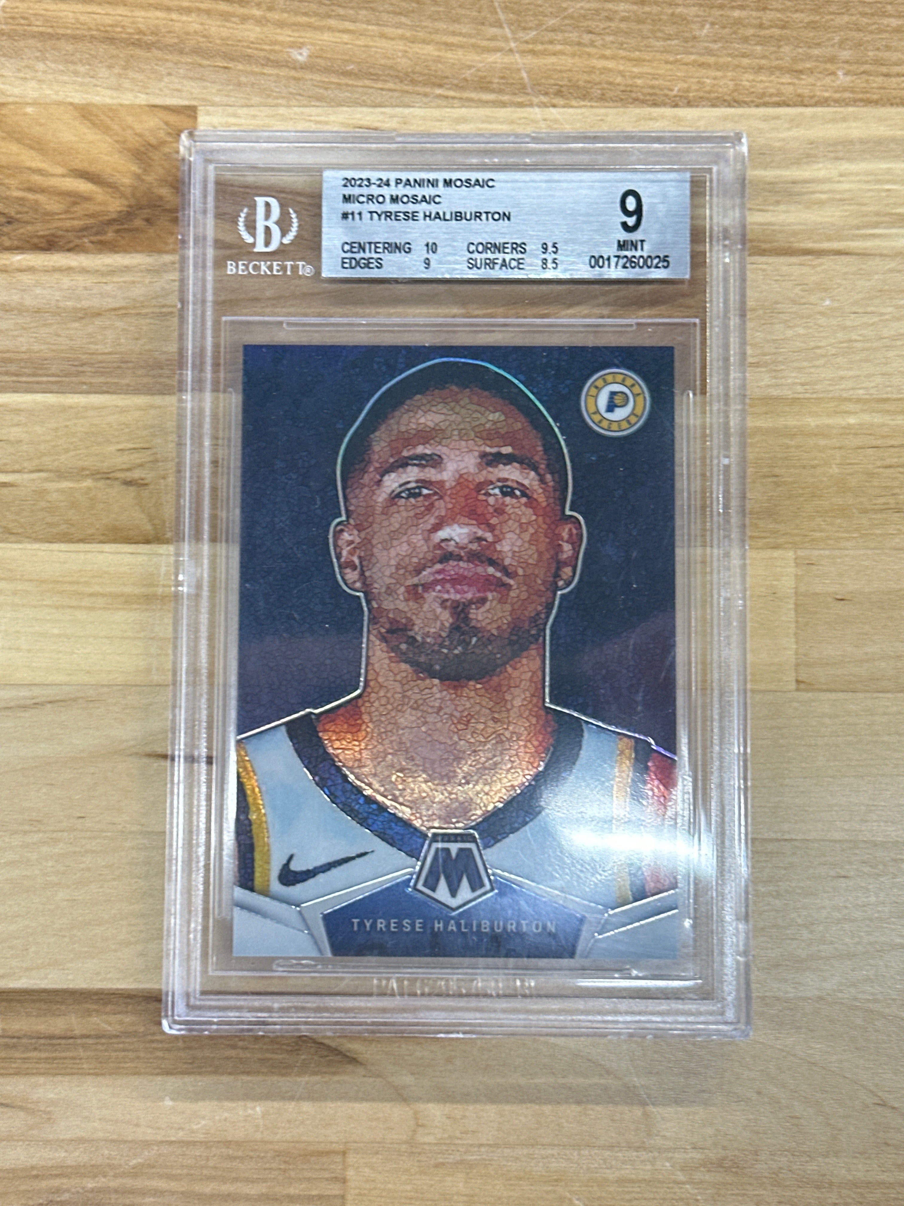 2023-24 Mosaic Tyrese Haliburton Micro Mosaic BGS 9