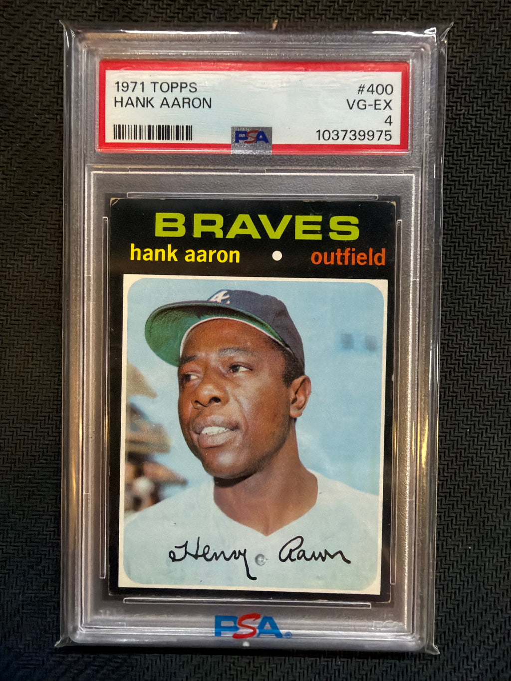 1971 Topps Hank Aaron #400 PSA 4 Braves
