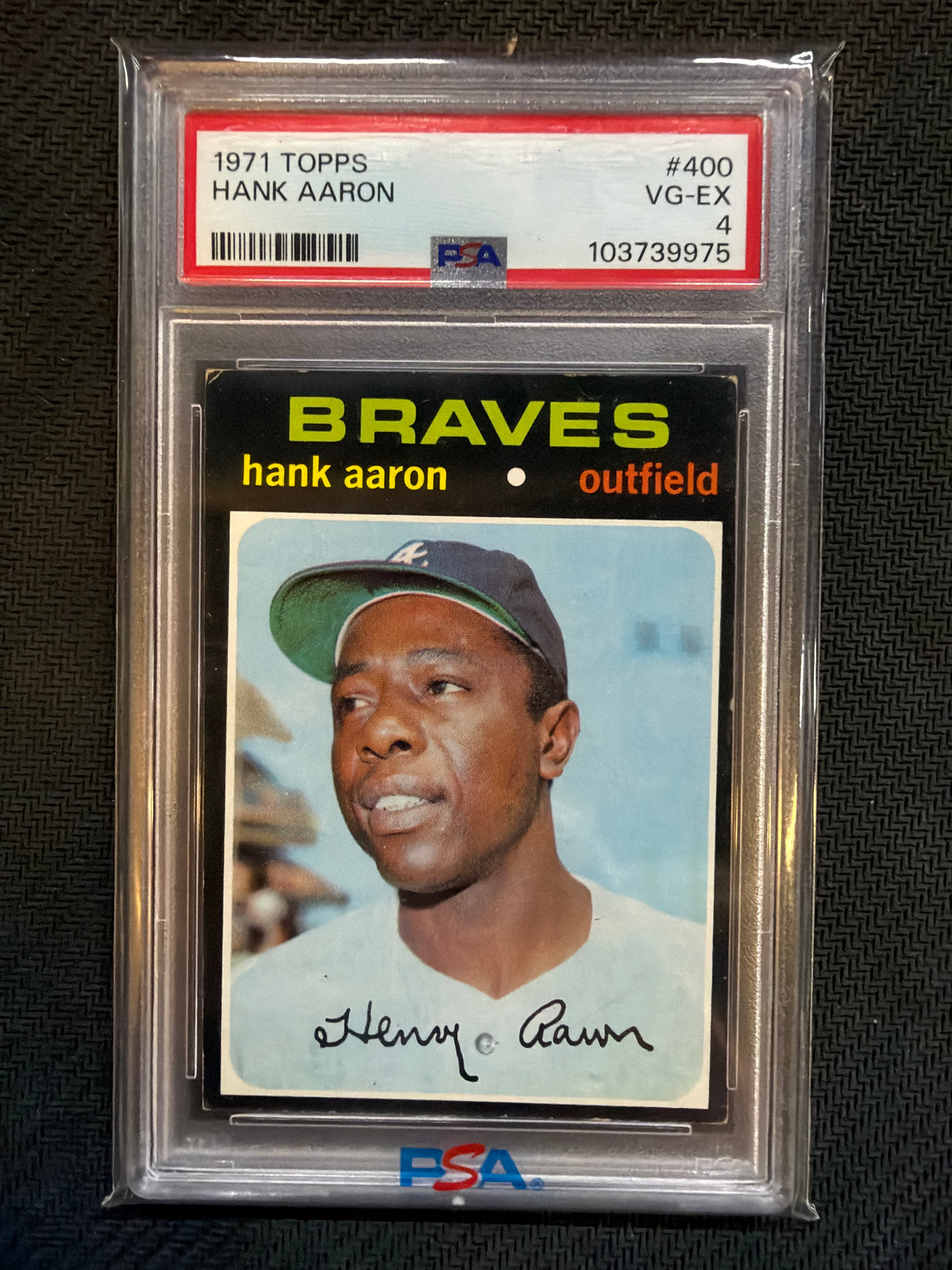 1971 Topps Hank Aaron #400 PSA 4 Braves