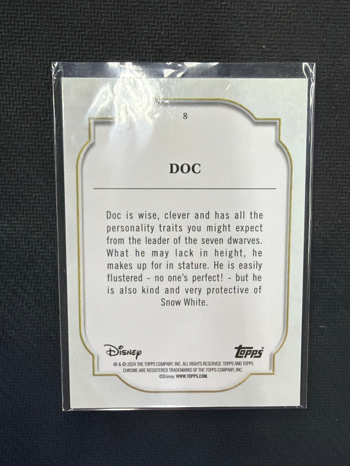 2024 Topps Chorme Disney Sapphire Doc Snow White
