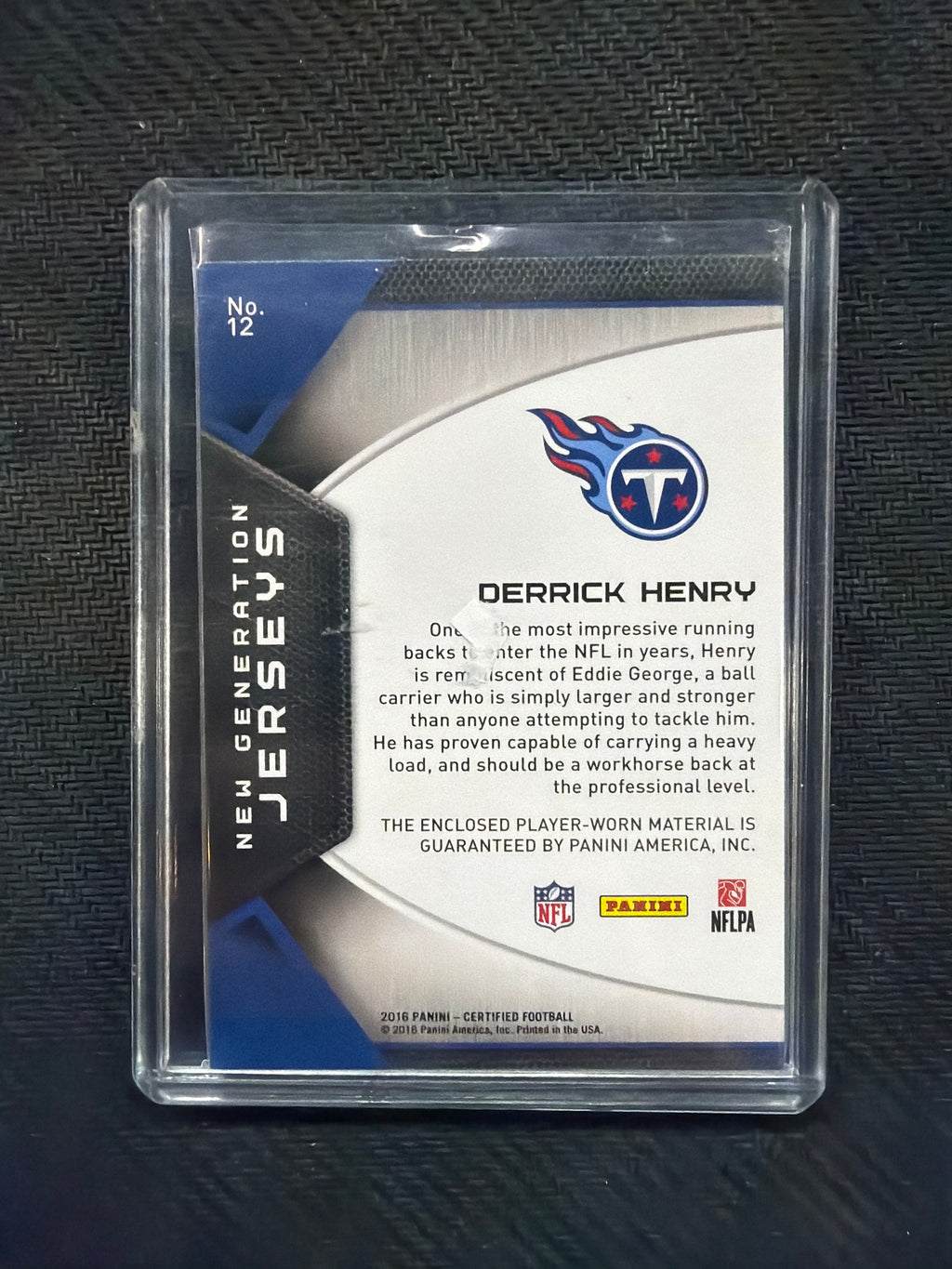 2016 Panini Certified Derrick Henry Rookie Patch Titans