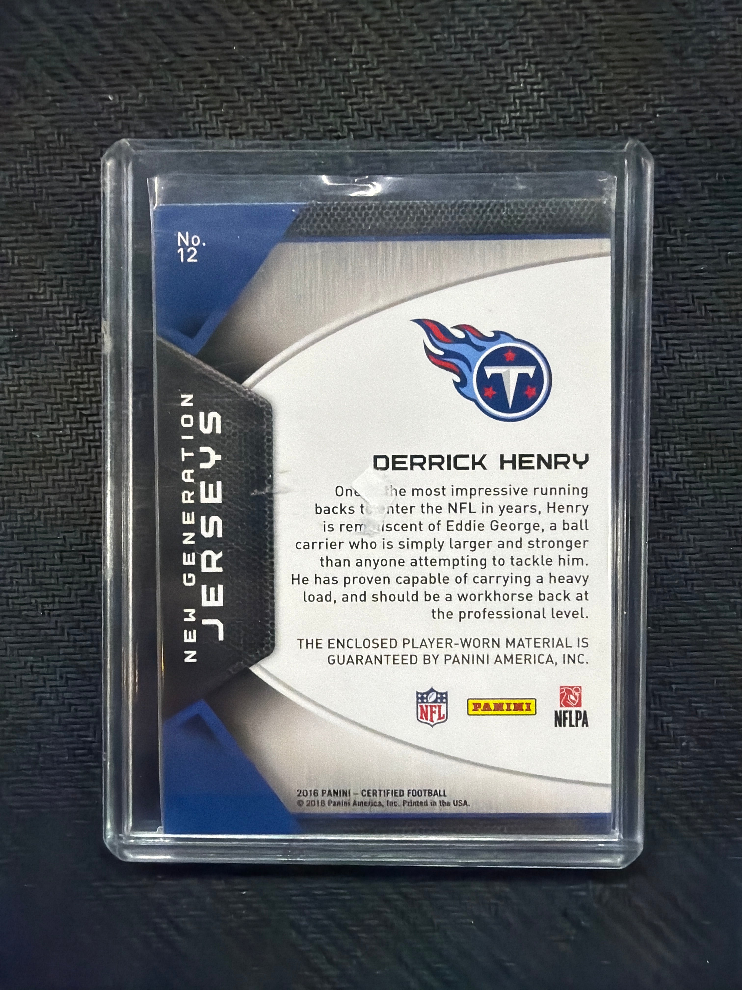2016 Panini Certified Derrick Henry Rookie Patch Titans