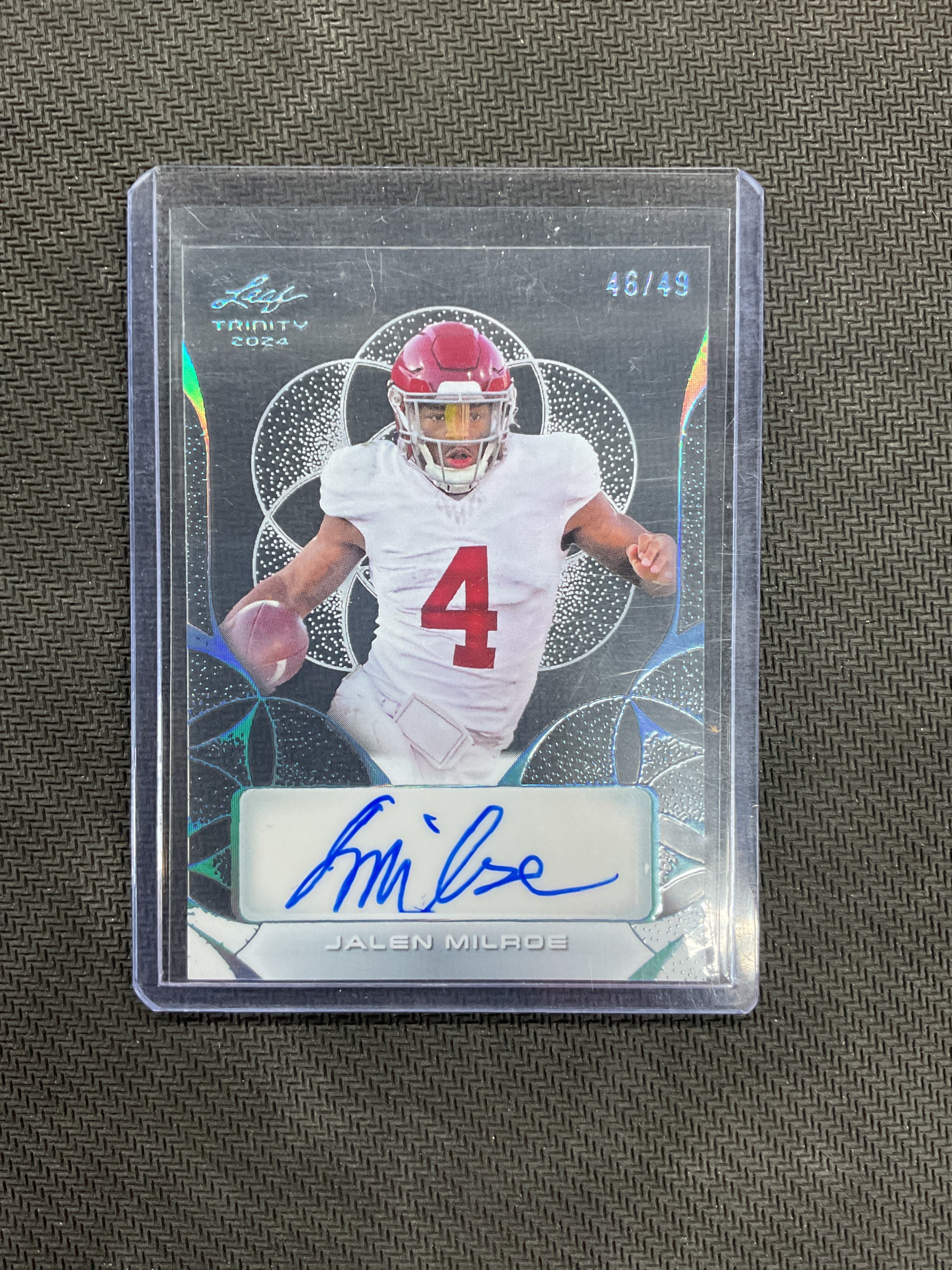 2024 Leaf Trinity Jalen Milroe Auto /49 Alabama