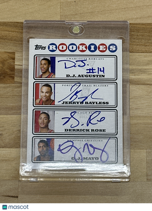 2008 Topps Augustine/Bayless/Rose/Mayo Quad Auto