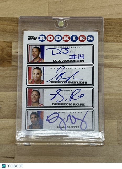 2008 Topps Augustine/Bayless/Rose/Mayo Quad Auto