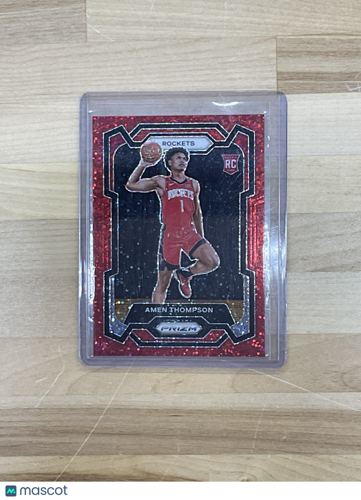 2023-24 Prizm Amen Thompson Red Sparkle #150 Rookie