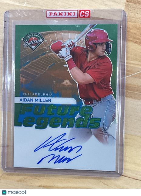 2024 Panini Prospect Aidan Miller Rookie Auto Future Legends Green