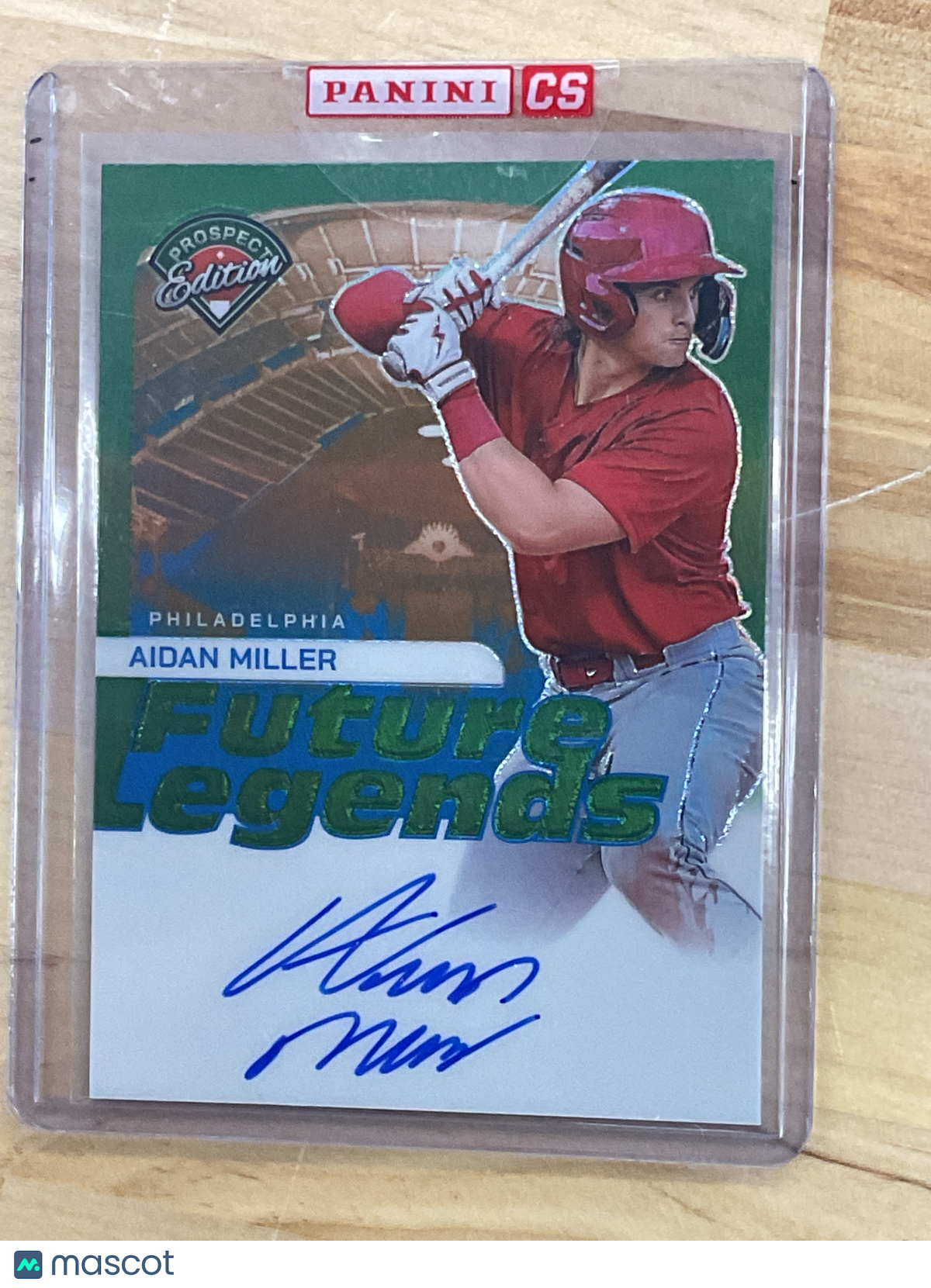 2024 Panini Prospect Aidan Miller Rookie Auto Future Legends Green
