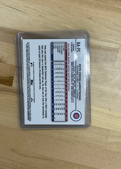 2024 Topps Chrome Pete Crow-Armstrong Purple Auto /250 Cubs