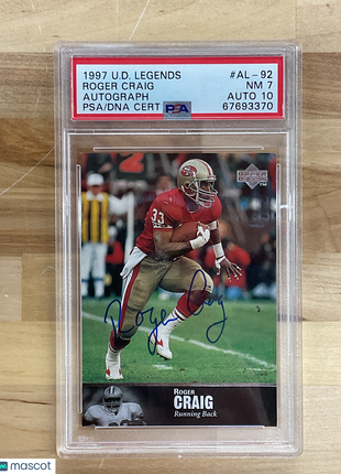 1997 Upper Deck Legends Roger Craig Autograph #AL-92 PSA 7