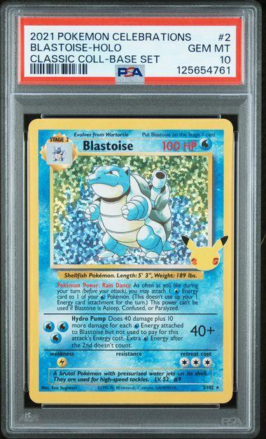 2021 Pokemon Celebrations Blastoise Holo 2 PSA 10
