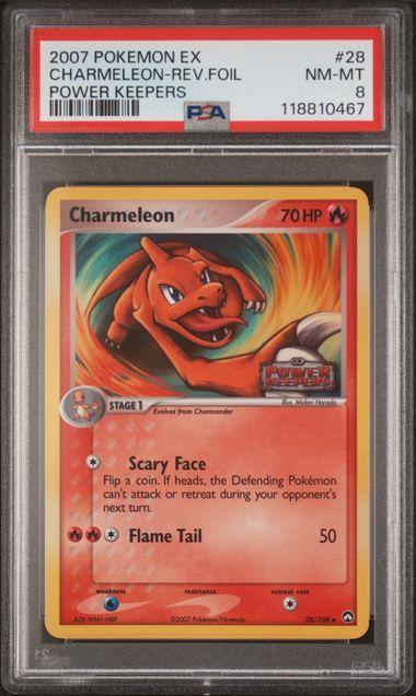 2007 Pokemon Power Keepers Charmeleon Reverse Holo 28 PSA 8
