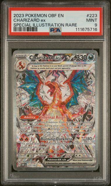 2023 Pokemon Obsidian Flames Charizard ex 223 PSA 9