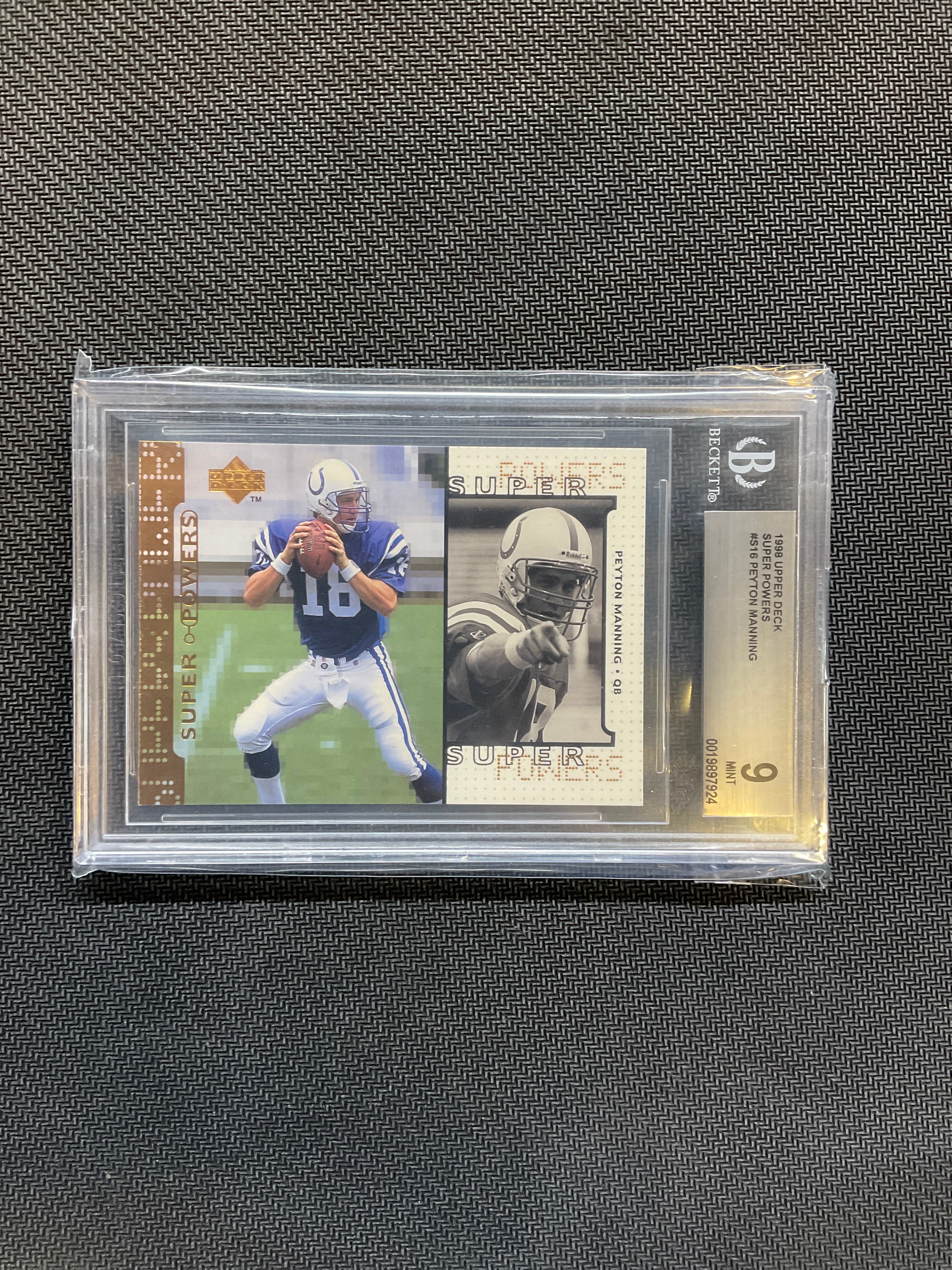 1998 Upper Deck Peyton Manning Rookie BGS 9 Colts