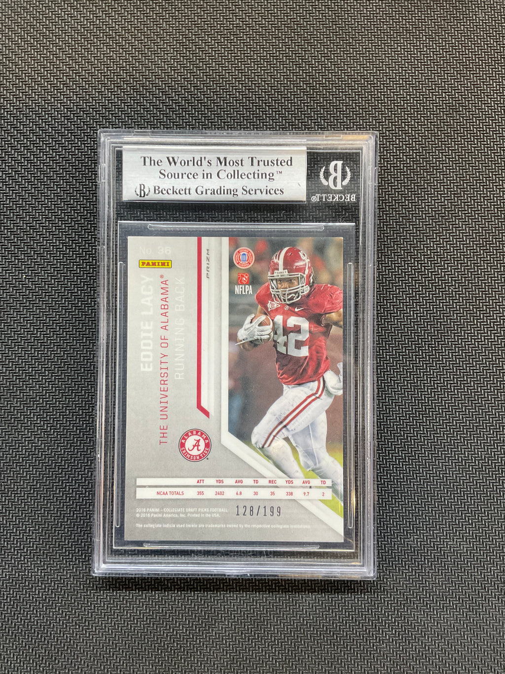 2016 Prizm Draft Eddie Lacy Camo /199 BGS A Alabama