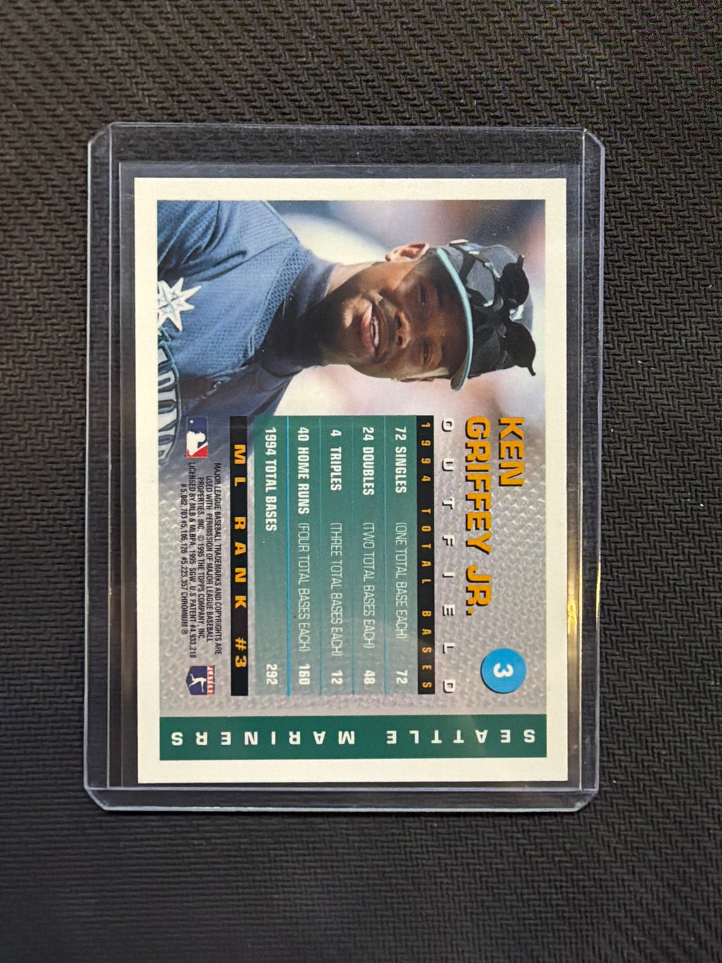 1995 Topps Ken Griffey Jr Finest Insert W/Coating Mariners