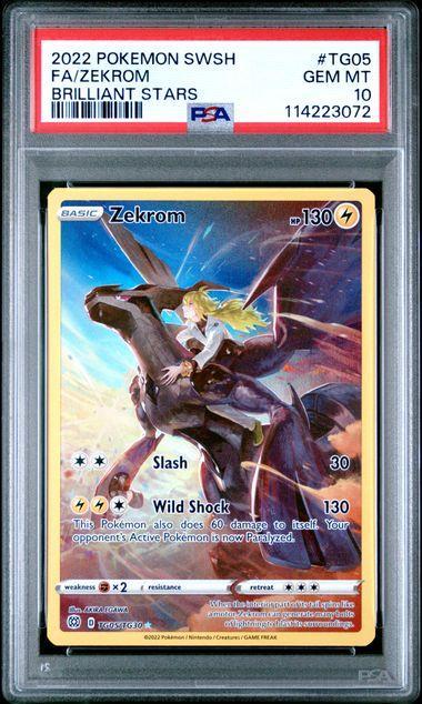 2022 Pokemon Brilliant Stars Zekrom TG05 PSA 10