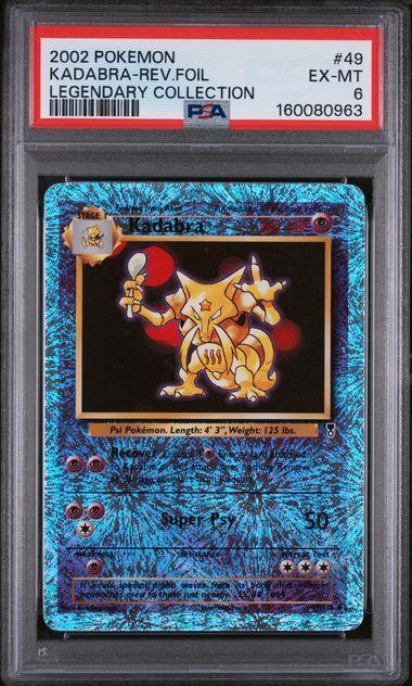 2002 Pokemon Legendary Collection Kadabra Reverse Foil 49 PSA 6