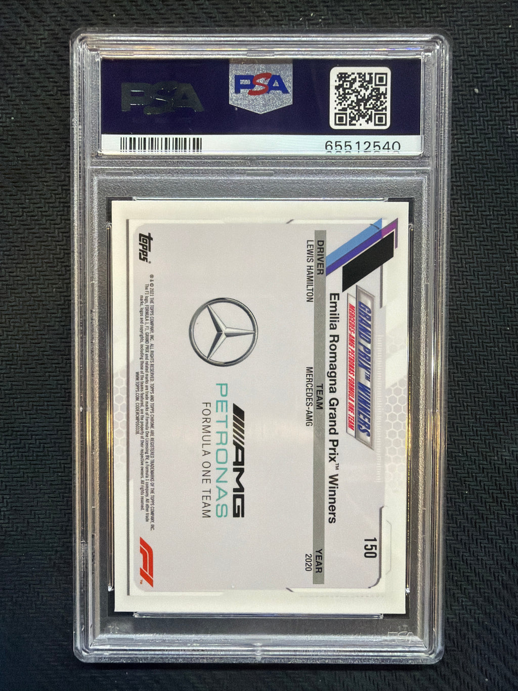 2021 Topps Chrome F1 Sapphire Lewis Hamilton #150 PSA 9 Grand Prix Winner 540