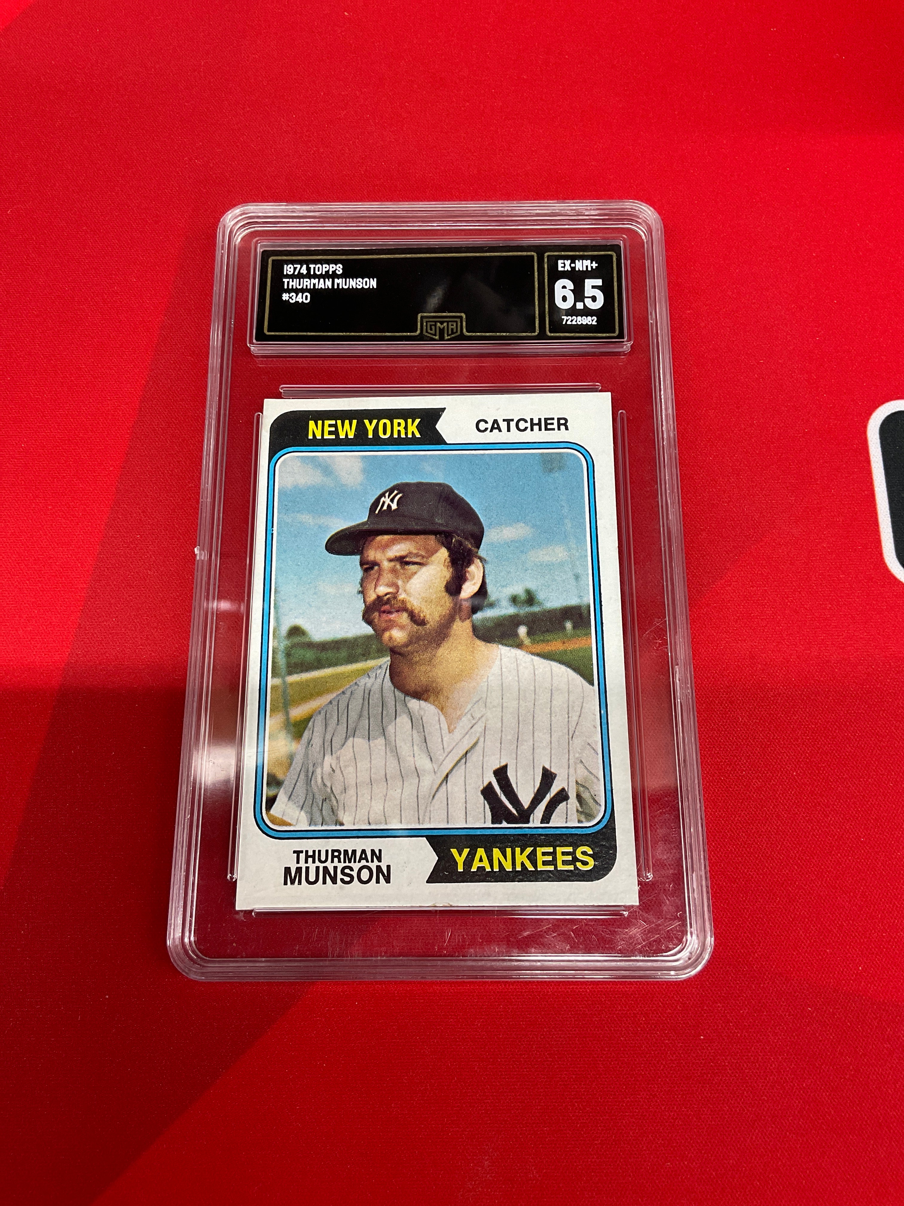 1974 Topps #340 Thurman Munson GMA 6.5
