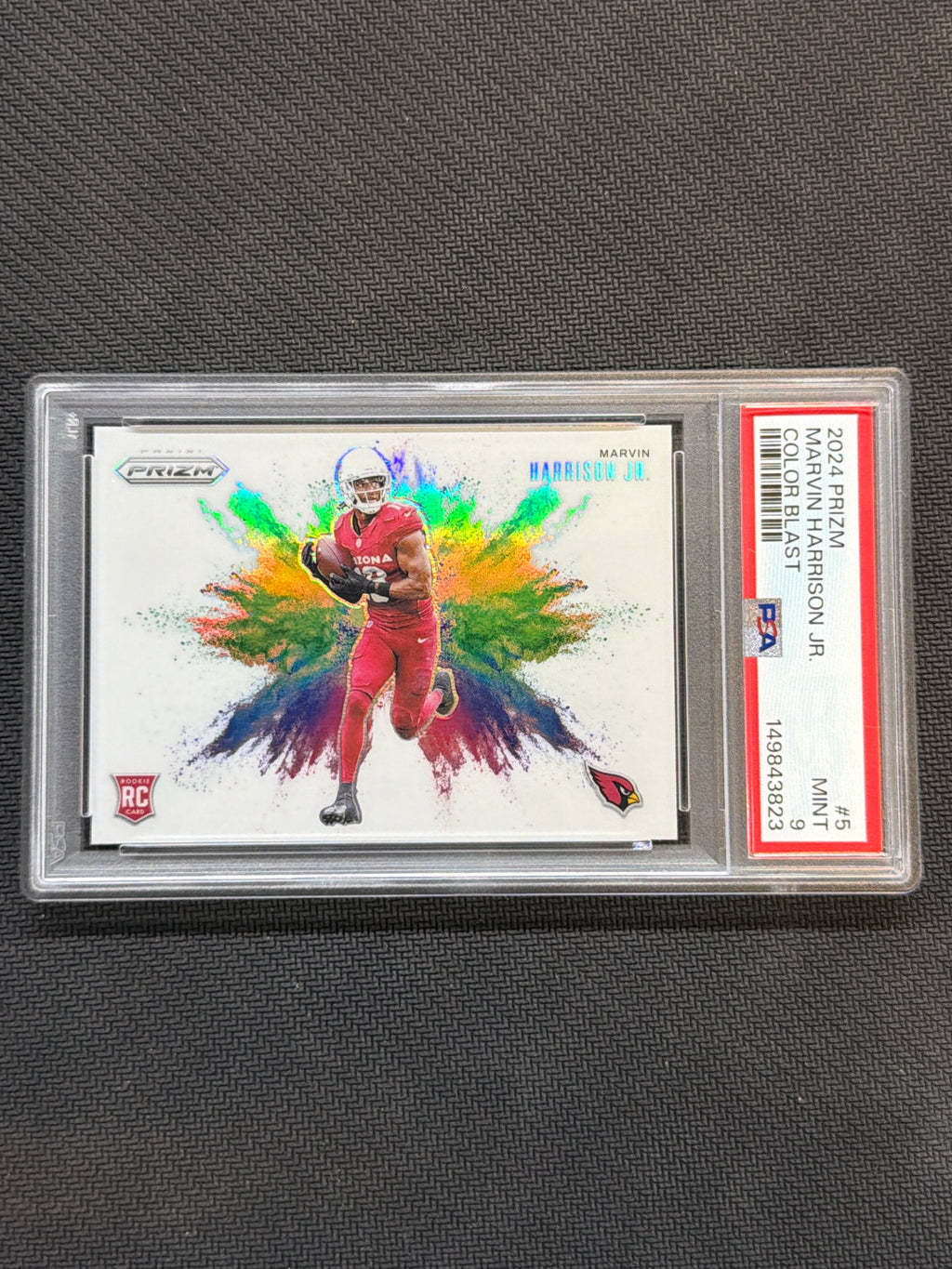 2024 Prizm Marvin Harrison Color Blast PSA 9 Cardinals