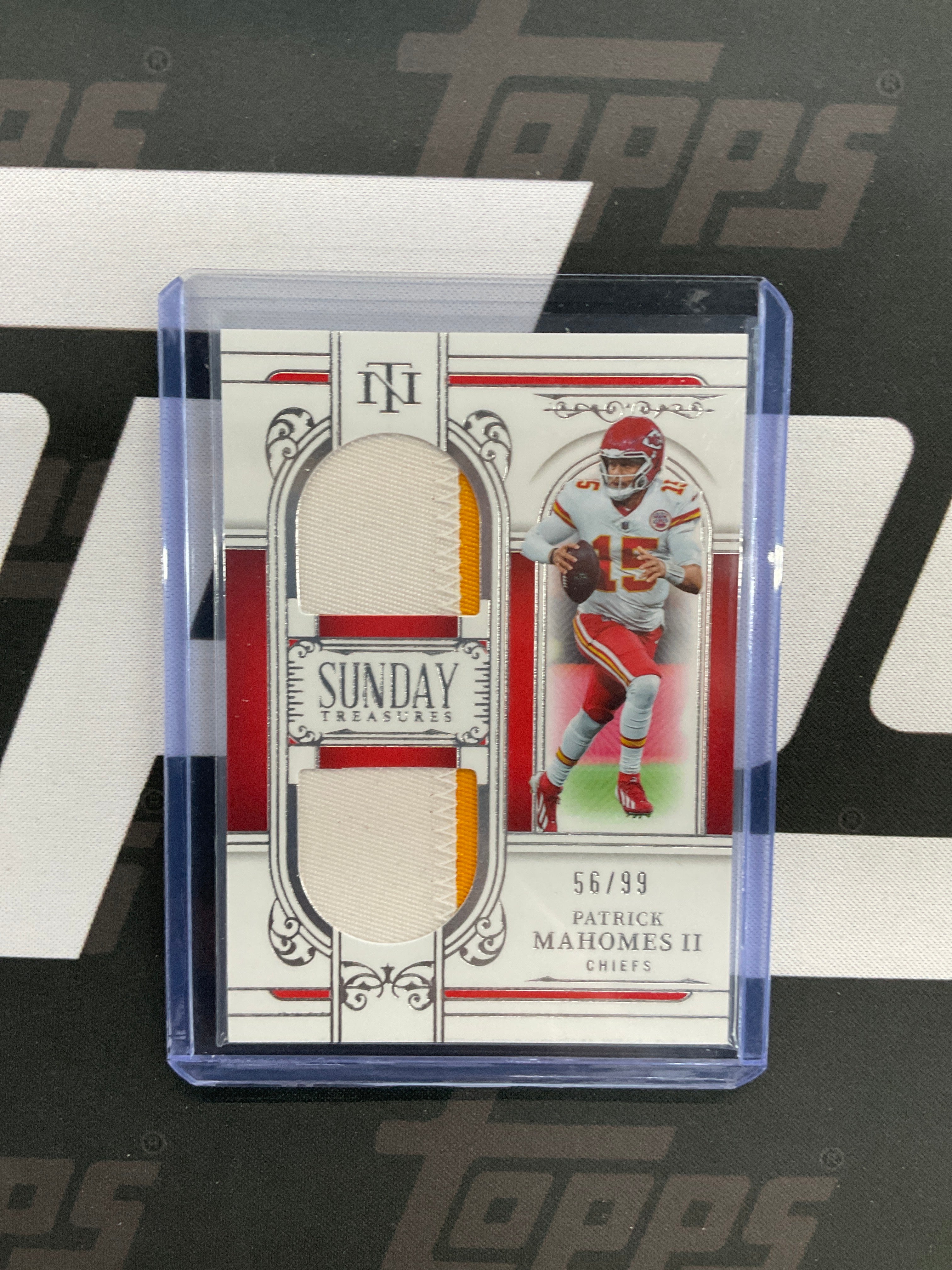 2025 Panini National Treasures Patrick Mahomes II Sunday Dual Patch /99