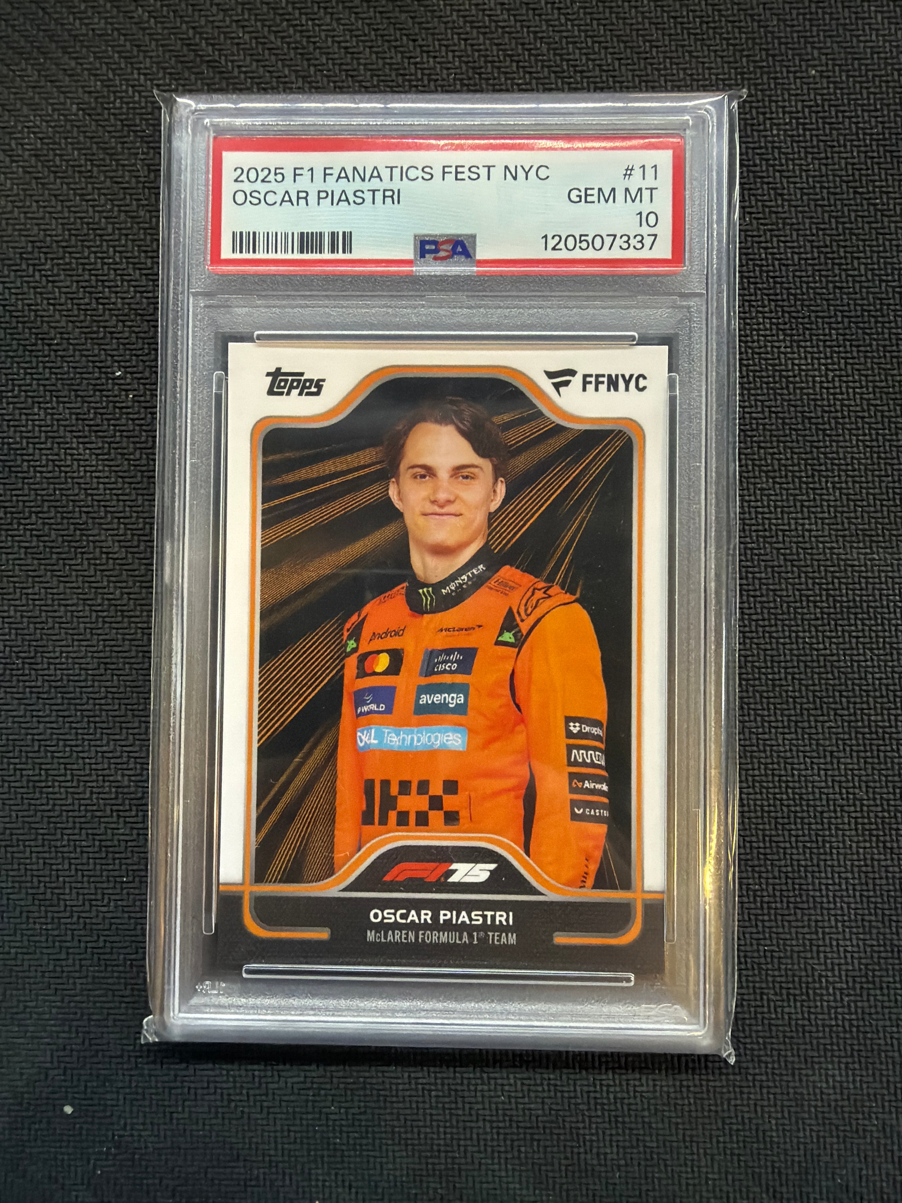 2025 Topps F1 Fanatics Fest Oscar Piastri #11 PSA 10