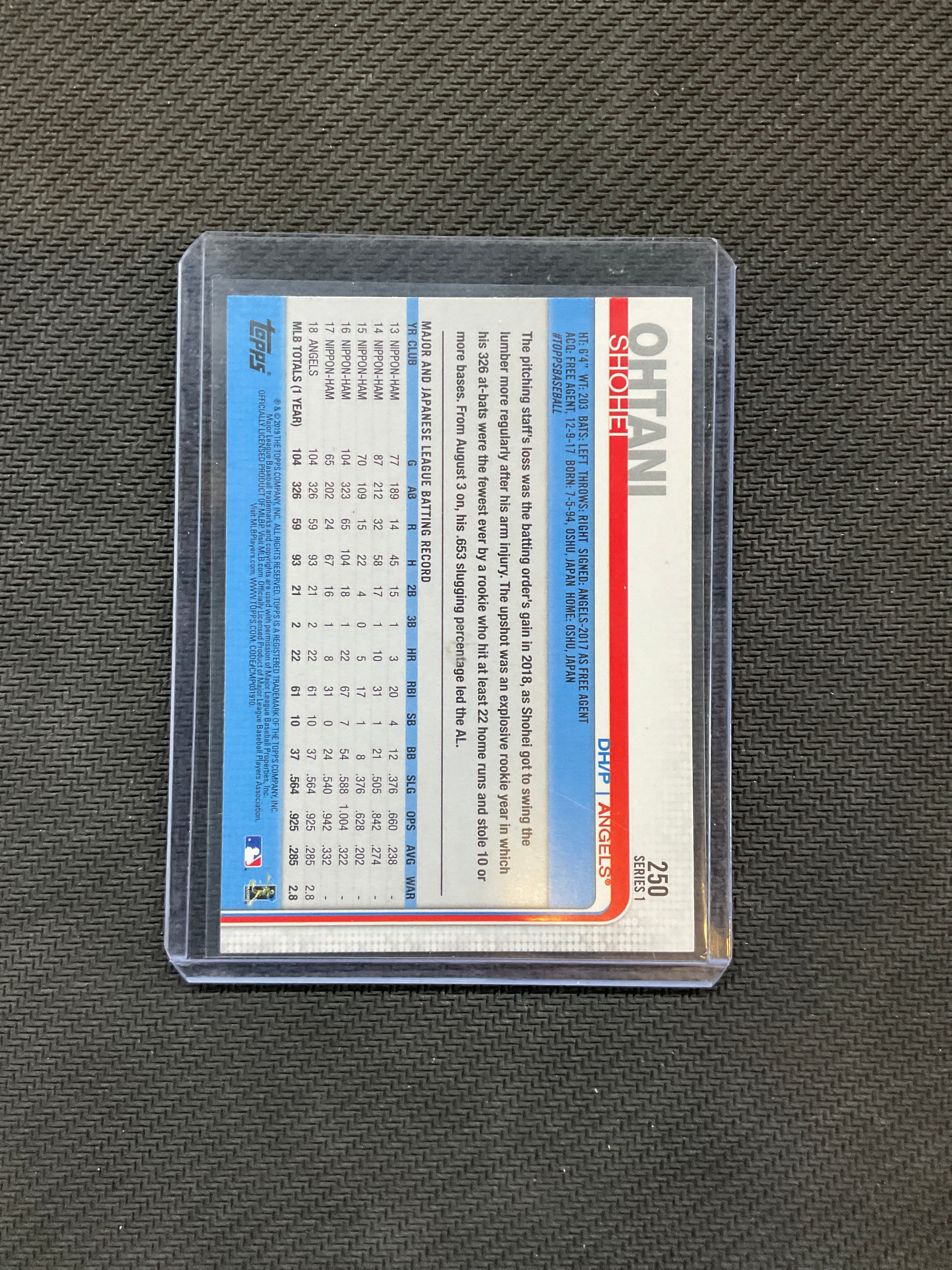 2019 Topps Shohei Ohtani Rookie Cup