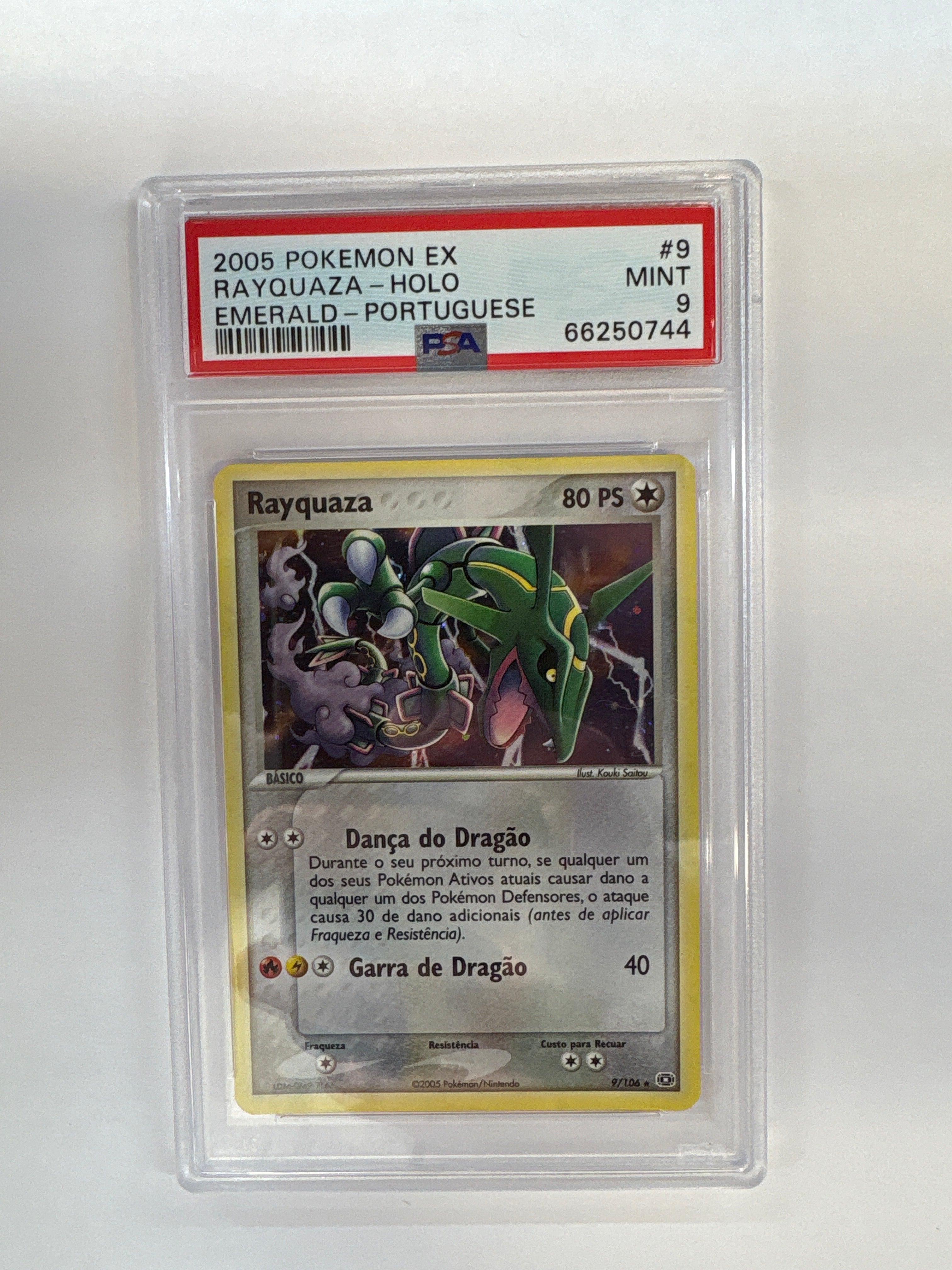 2005 Rayquaza Holo Portuguese PSA 9
