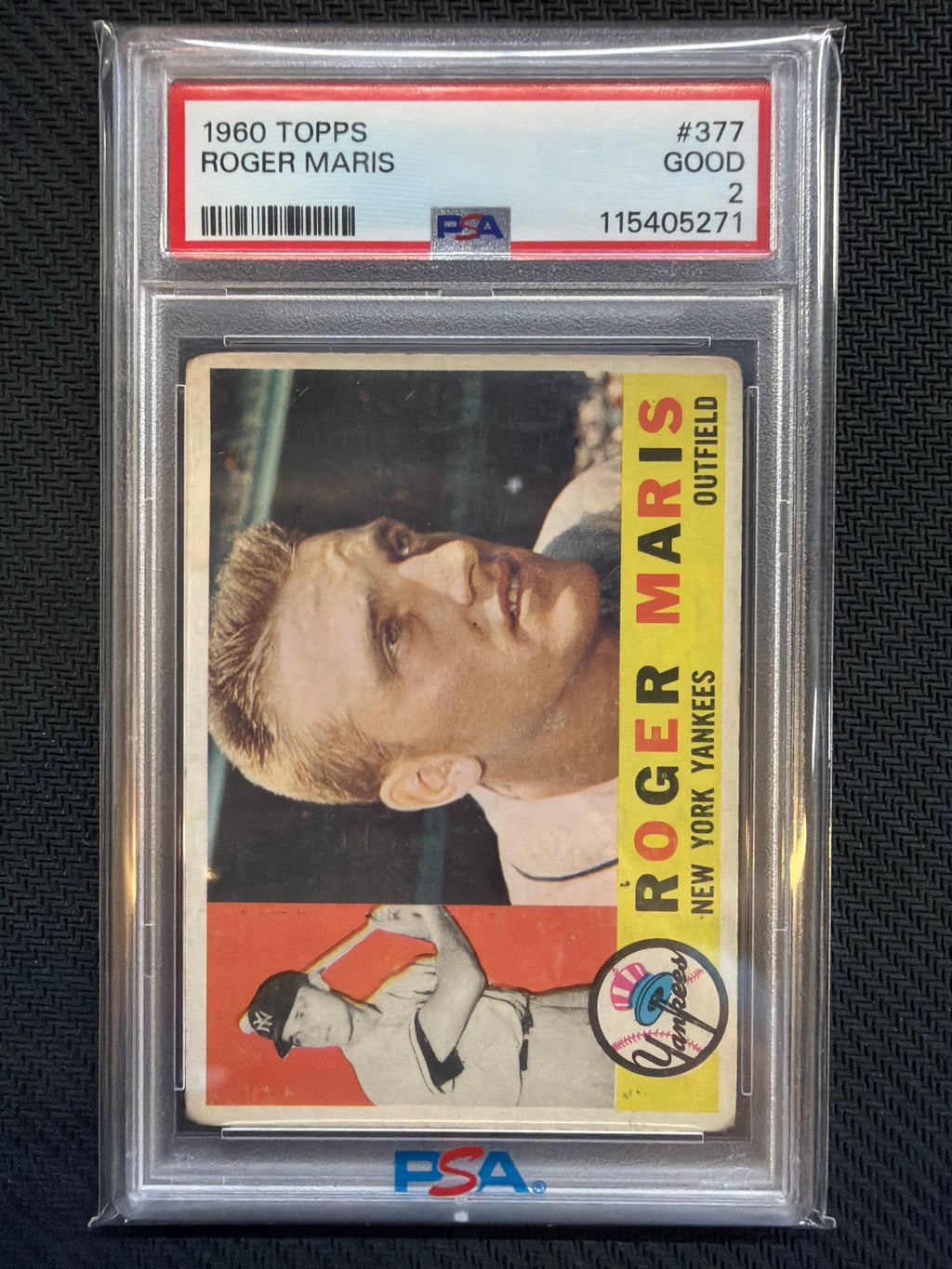 1960 Topps Roger Maris #377 PSA 2 Yankees