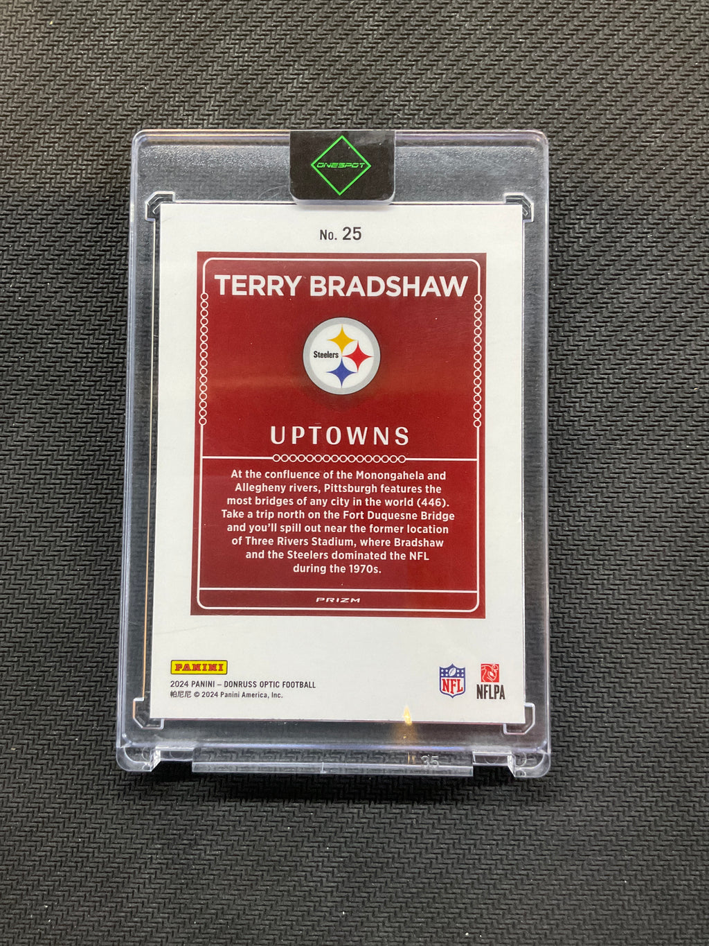 2024 Donruss Optic Terry Bradshaw Uptowns Steelers