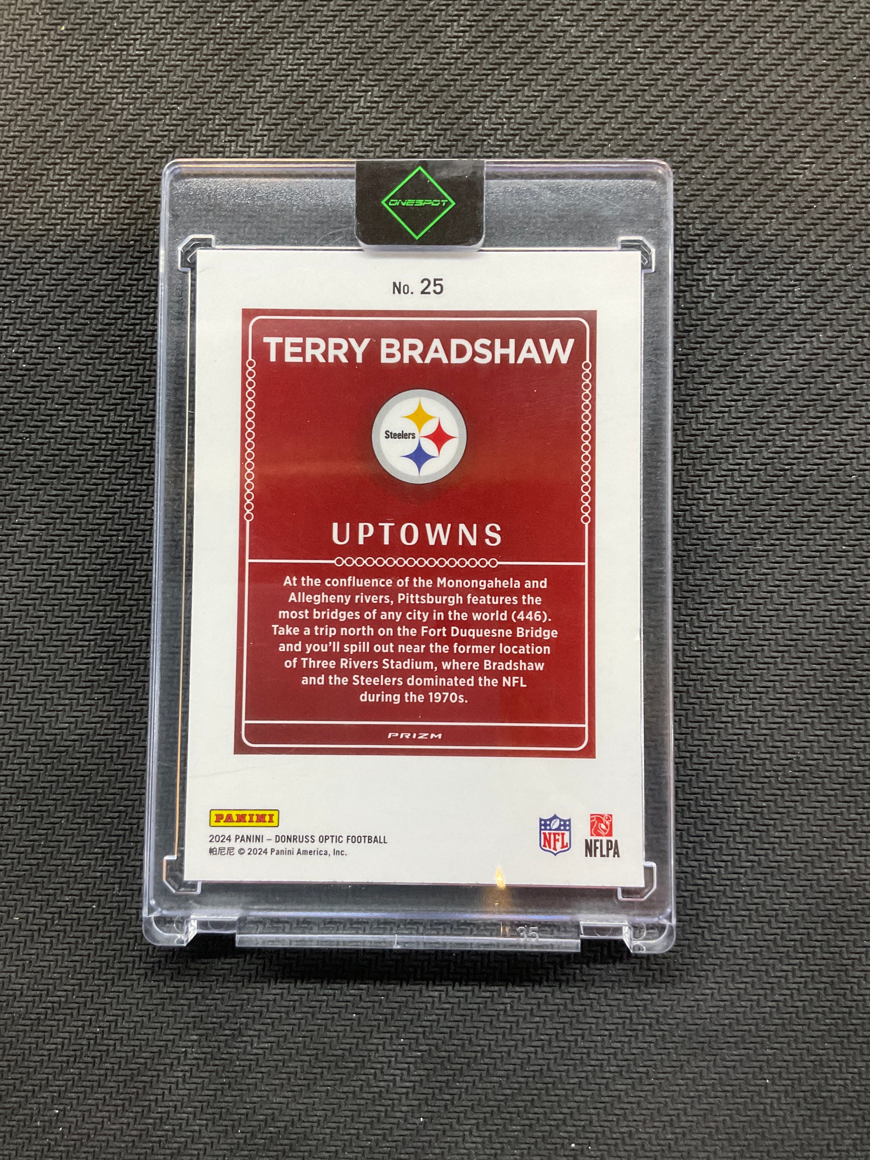 2024 Donruss Optic Terry Bradshaw Uptowns Steelers