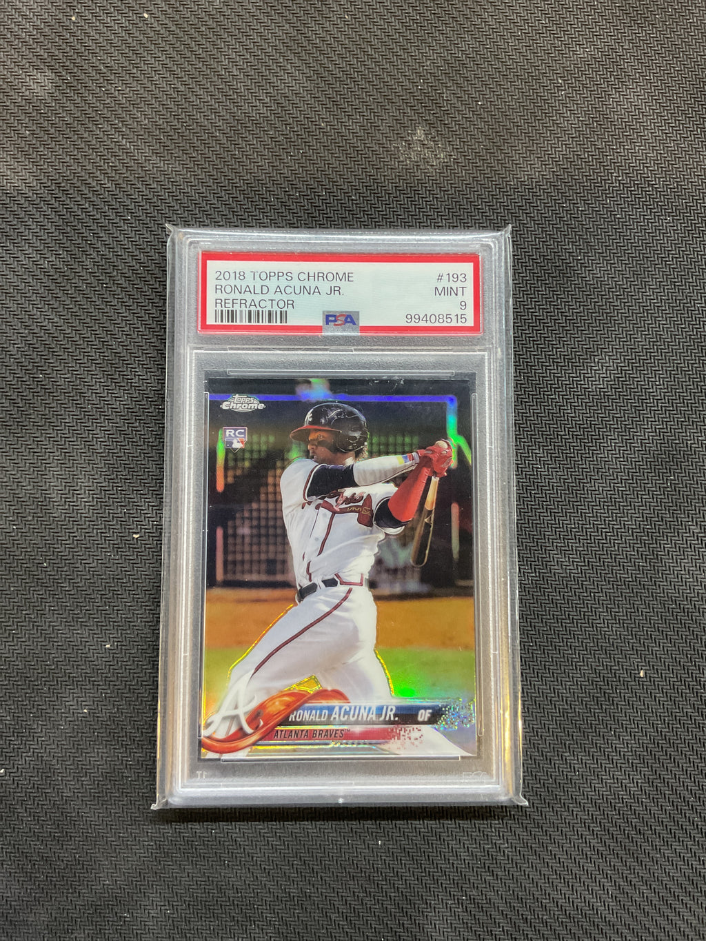 2018 Topps Chrome Ronald Acuna Jr. Rookie Refractor PSA 9 Braves