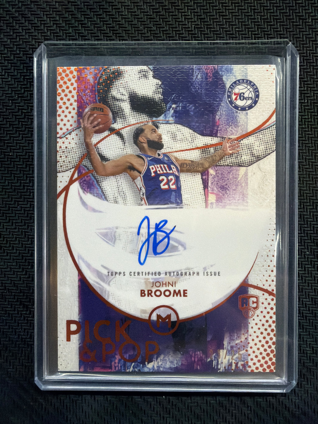 2026 Topps Motif Johni Broome Pick & Pop Auto /25 Sixers Auburn