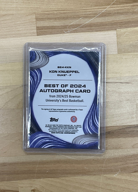2024/25 Bowman Best Kon Knueppel Auto Rookie Duke