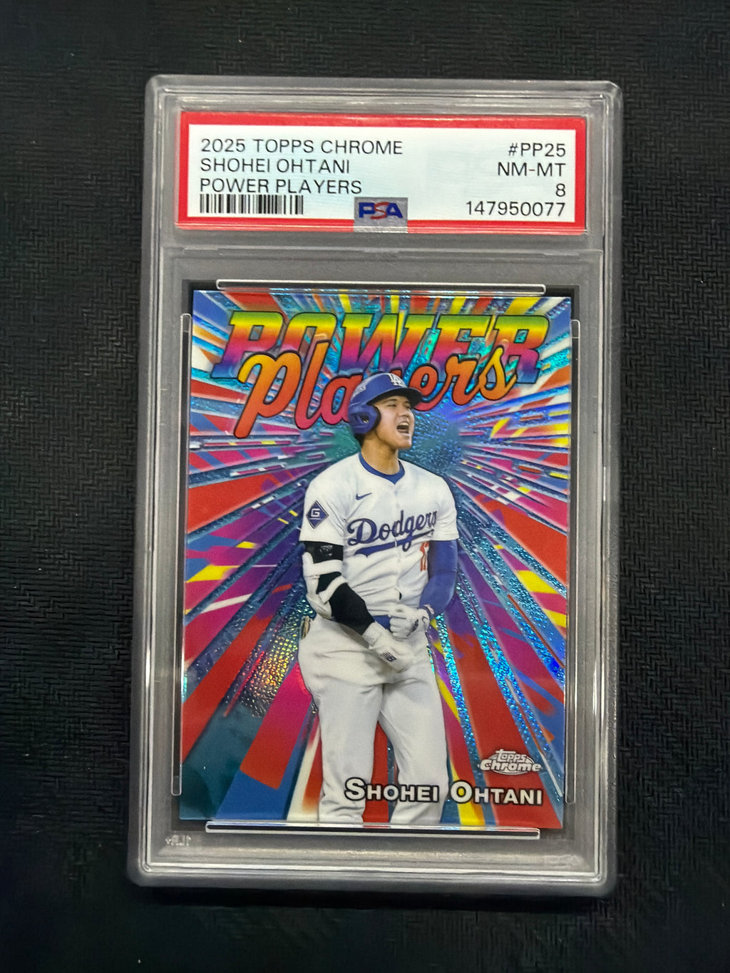 2025 Topps Chrome Shohei Ohtani Power Players PSA 8 Dodgers