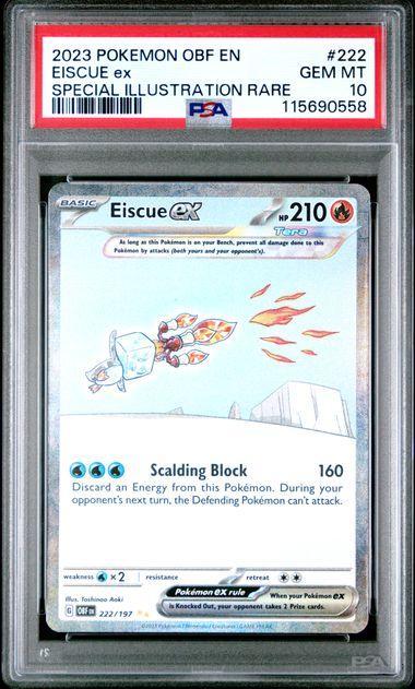 2023 Pokemon Obsidian Flames Eiscue ex 222 PSA 10