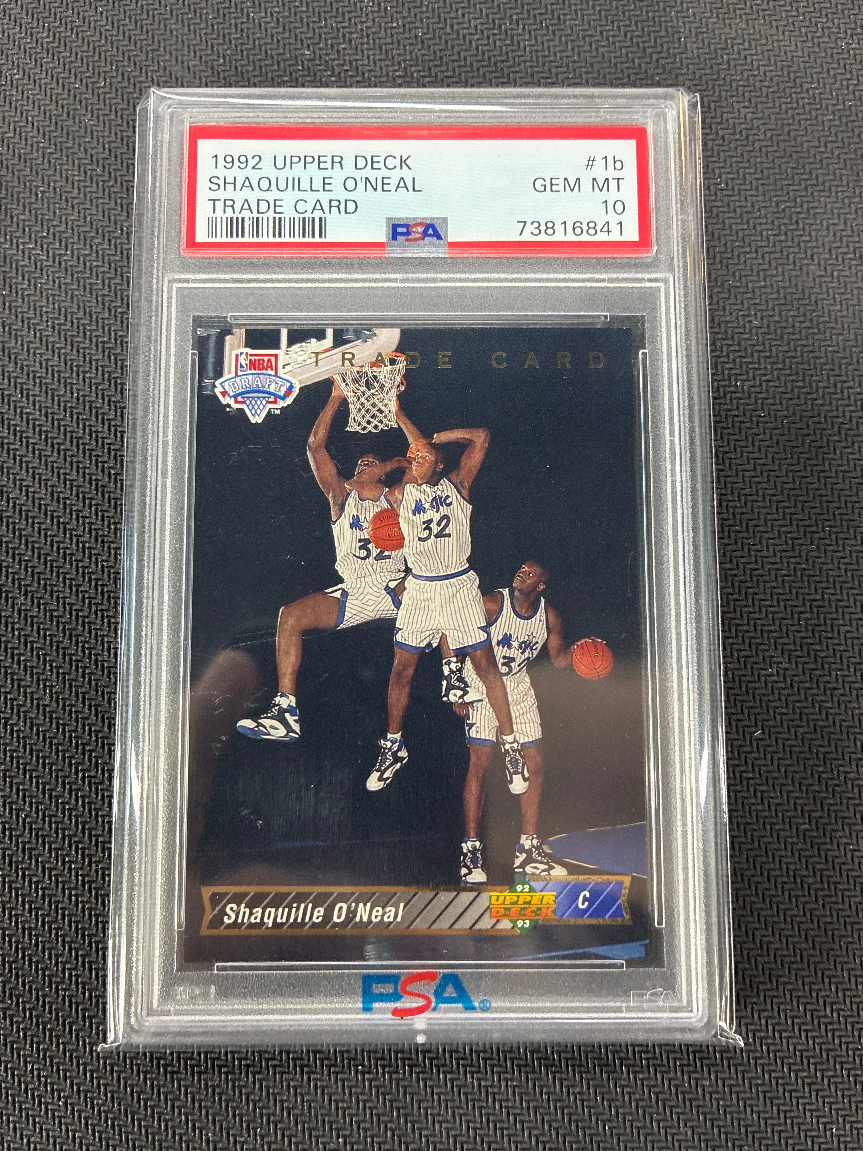 1992 Upper Deck Shaquille O'Neal Trade Card PSA 10 Magic