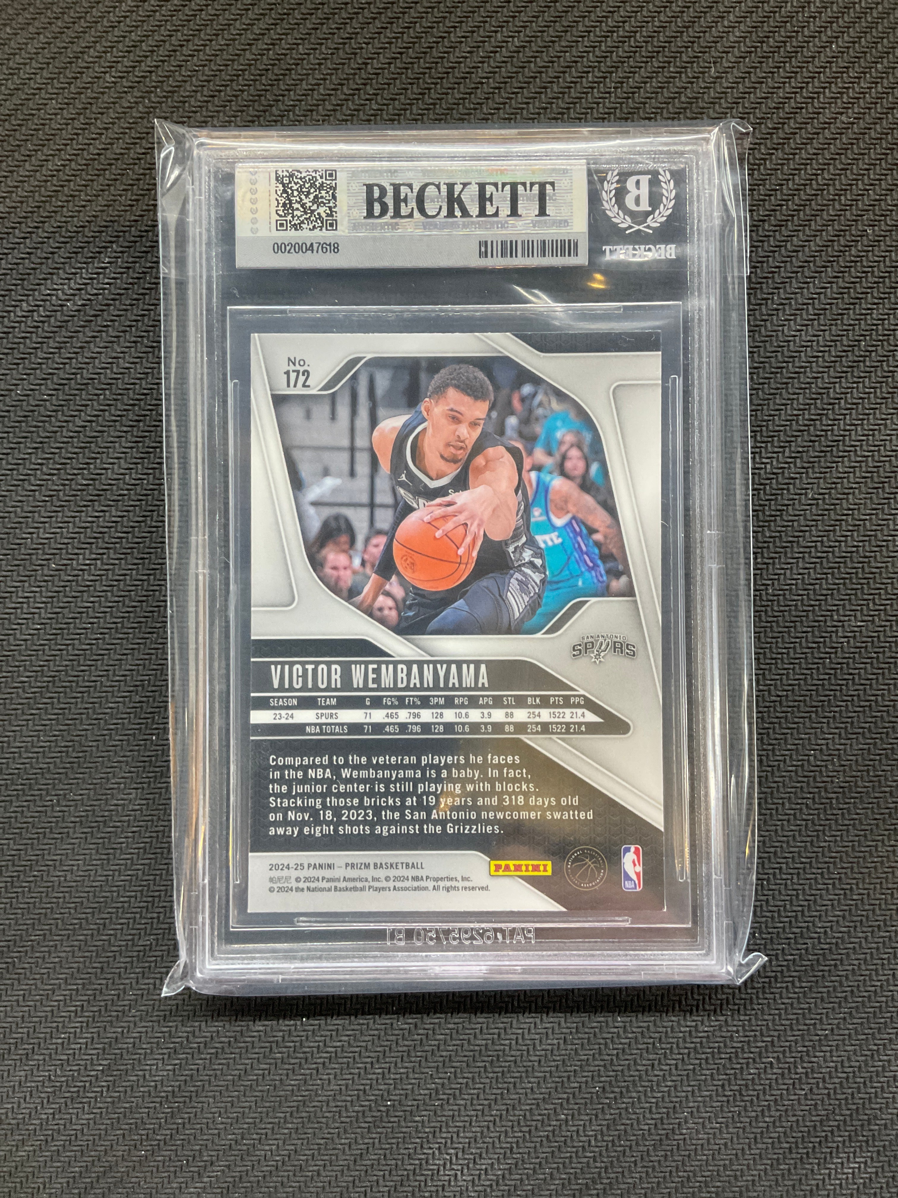 2024-25 Panini Prizm Victor Wembanyama BGS 9