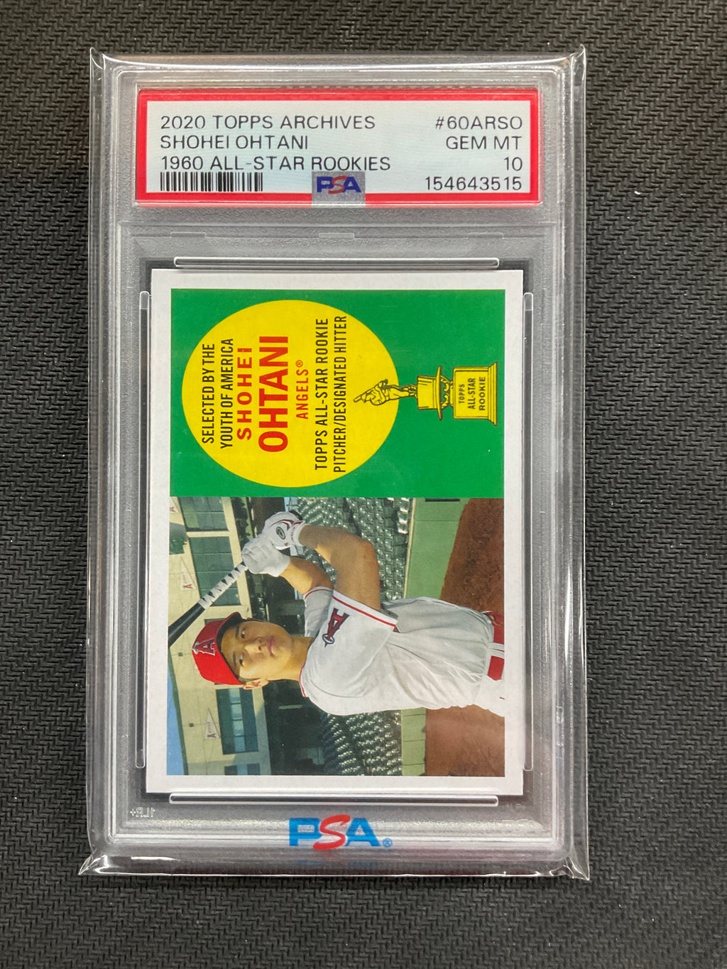 2020 Topps Archives Shohei Ohtani 1960 All-Star Rookies PSA 10 515