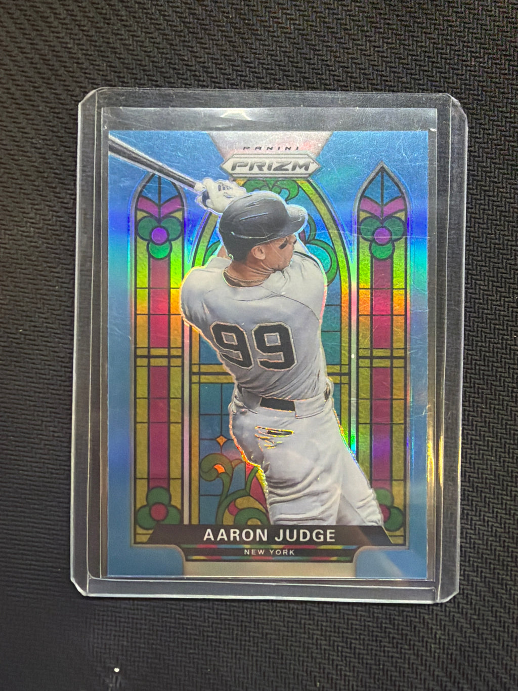 2021 Panini Prizm Aaron Judge Stained Glass Carolina Blue