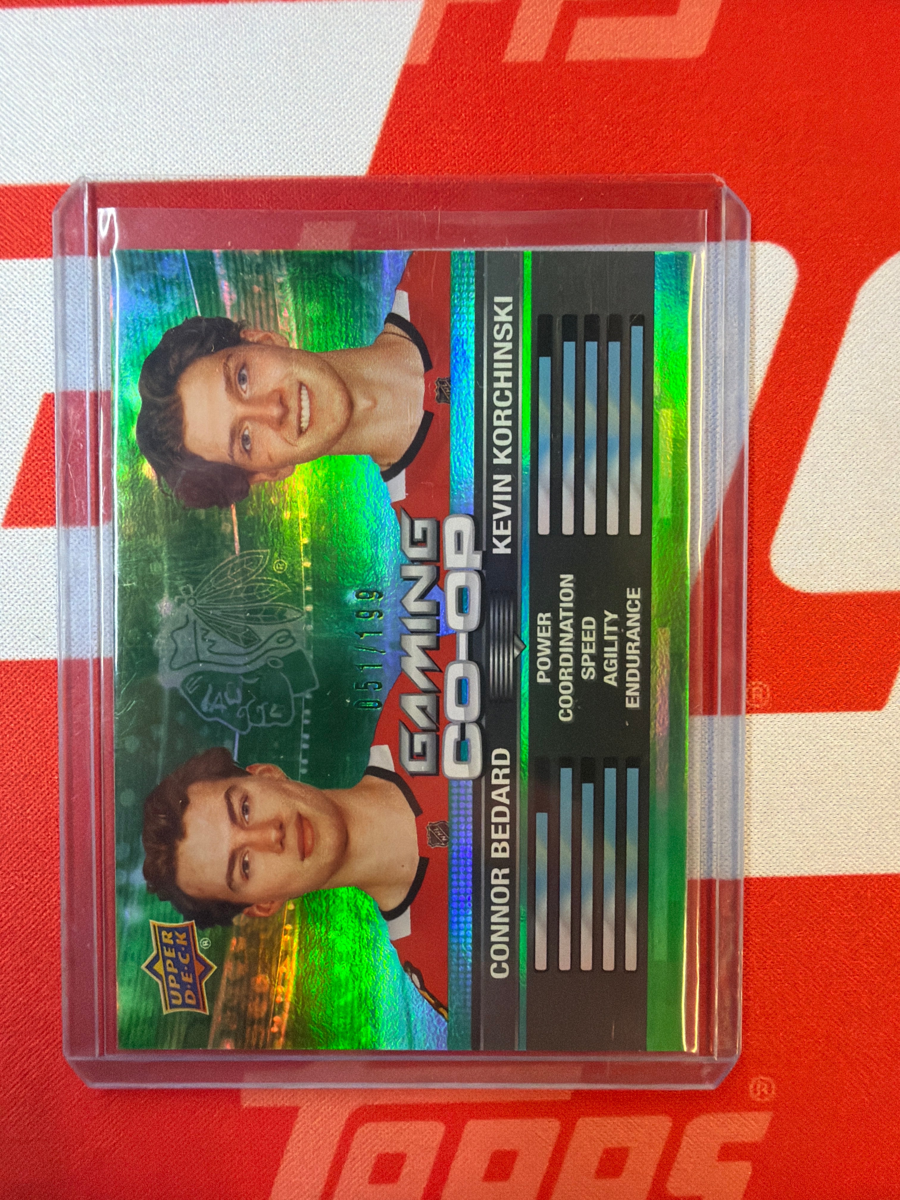 2024-25 Upper Deck Connor Bedard Kevin Korchinski /199 Green