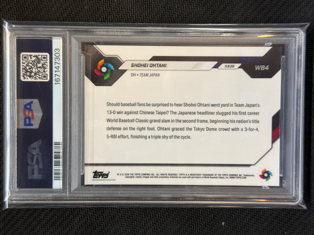 2026 Topps Now WBC Shohei Ohtani 1 WBC Grand Slam PSA 10 303
