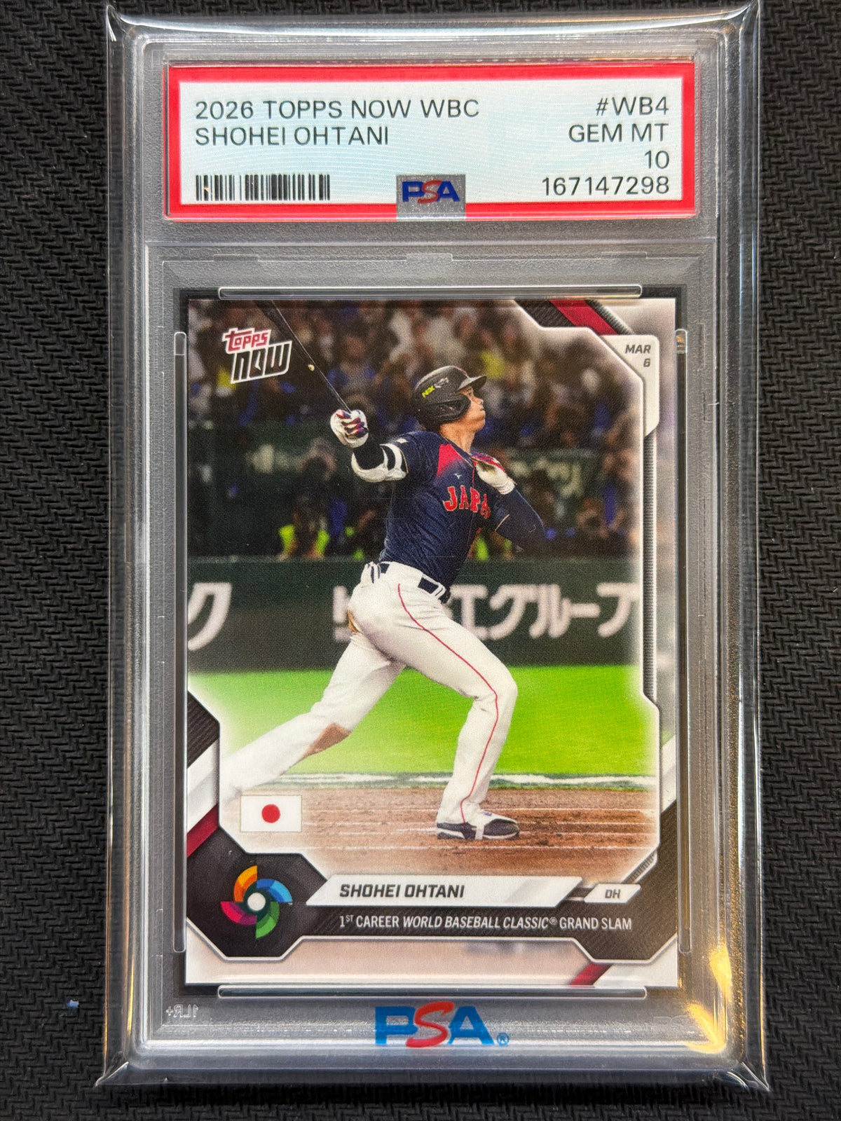 2026 Topps Now WBC Shohei Ohtani 1 WBC Grand Slam PSA 10 298