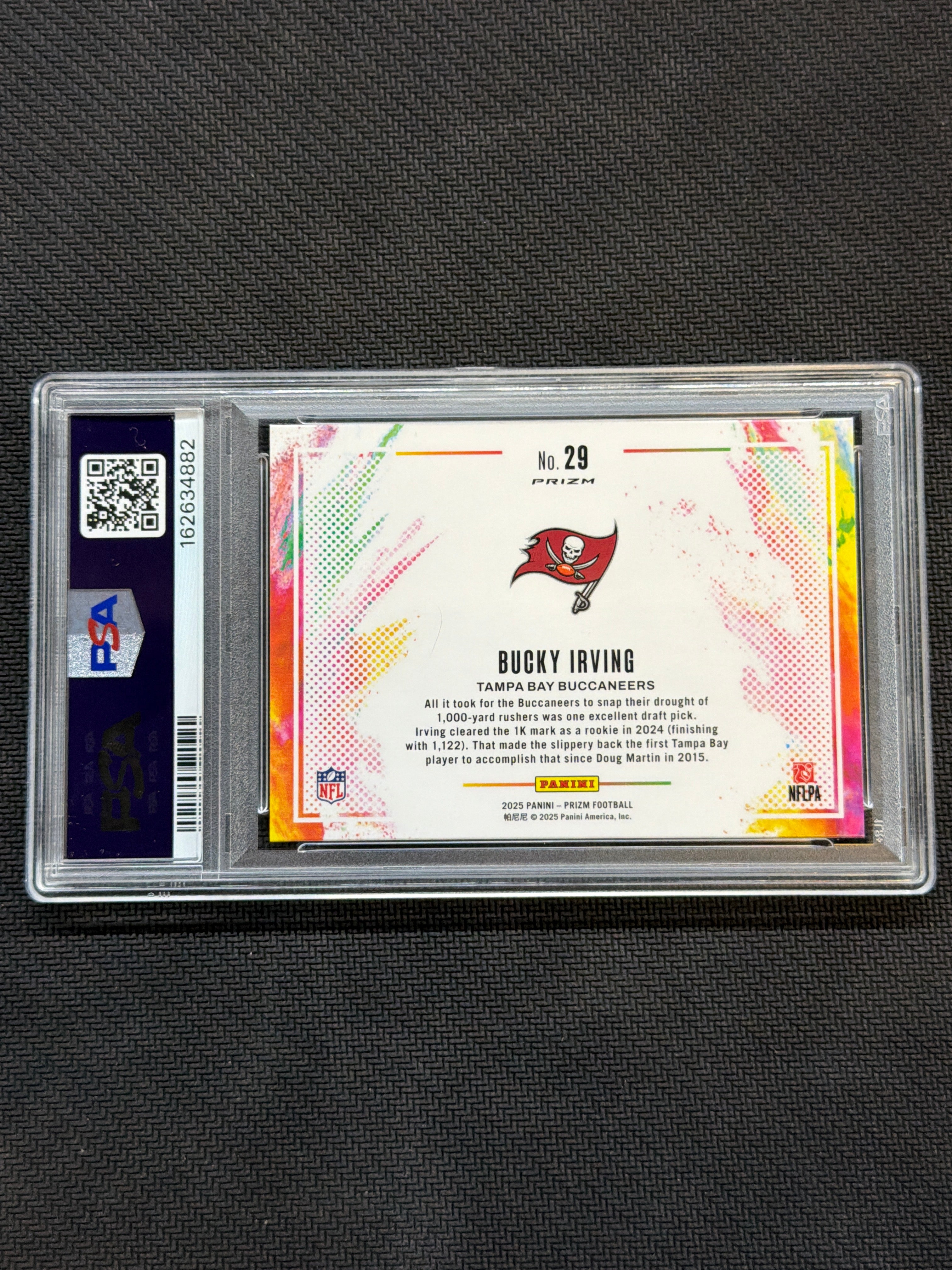 2025 Prizm Bucky Irving Color Blast PSA 9 Buccanears