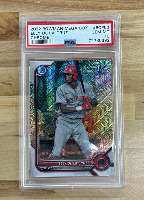 2022 Bowman Elly De La Cruz Chrome Mega PSA 10