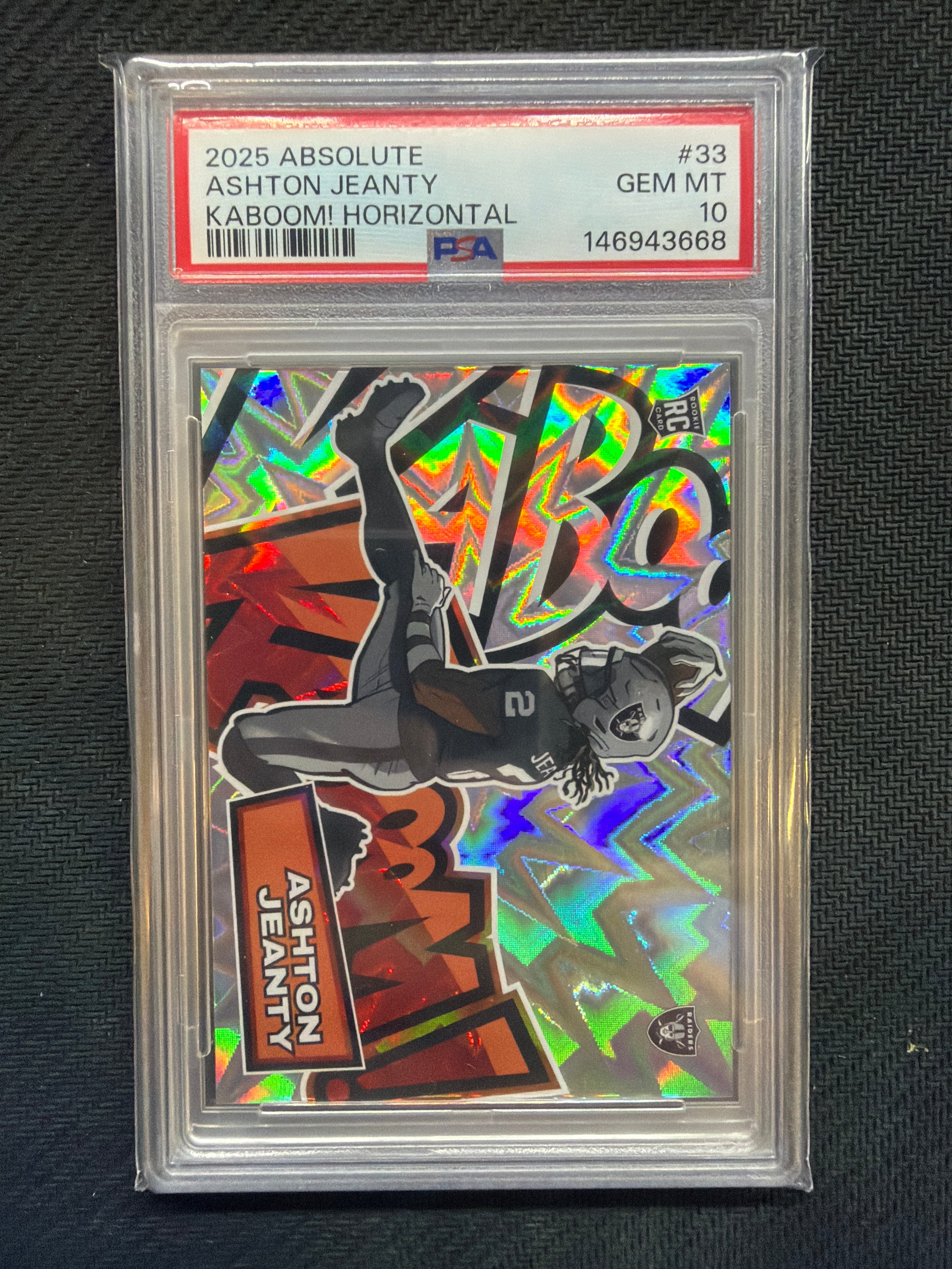 2025 Absolute Ashton Jeanty Kaboom! Horizontal #33 PSA 10 668