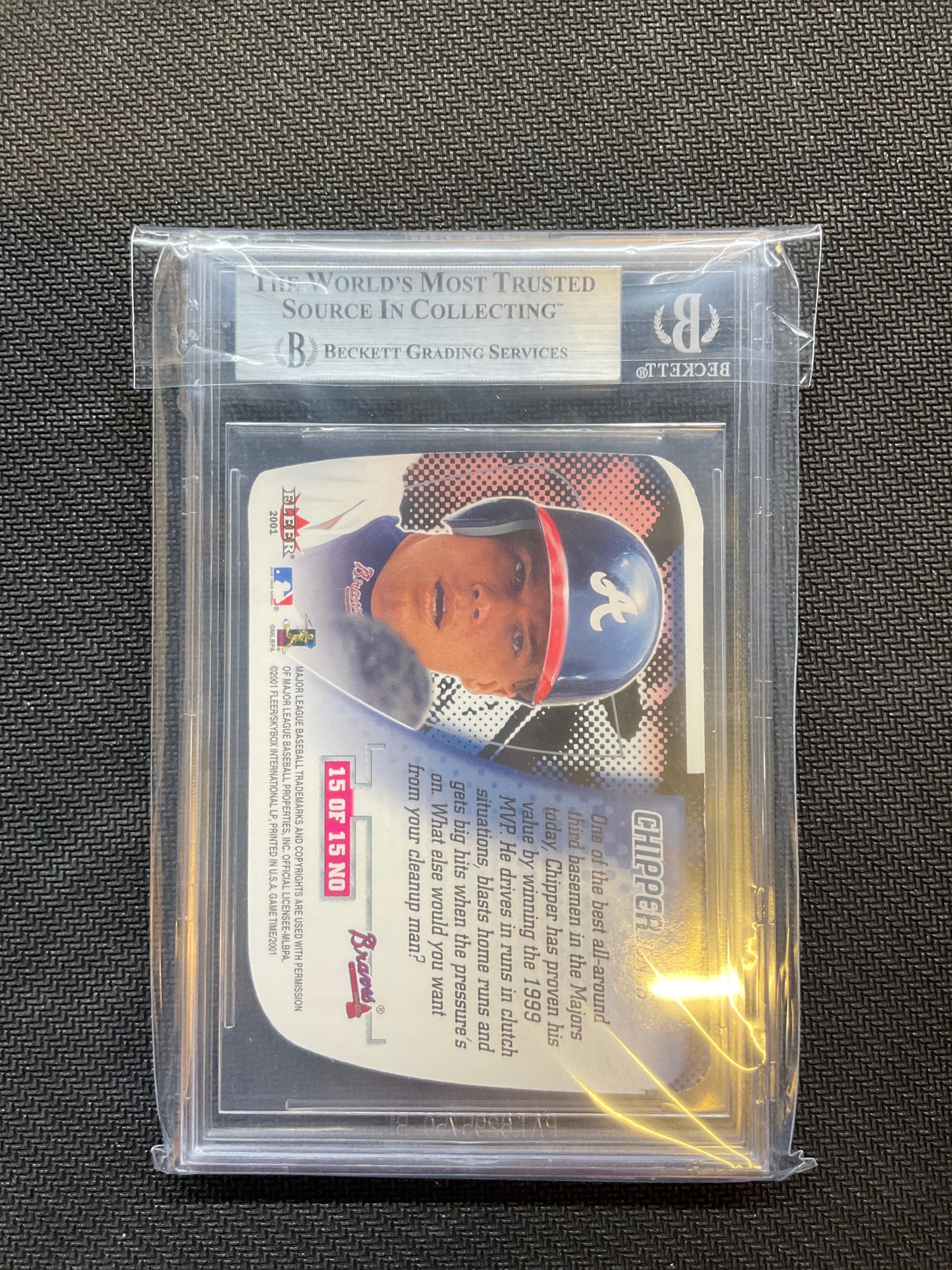 2001 Fleer Game Time Chipper Jones New Order BGS 8.5 Braves